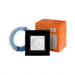 Терморегулятор Welrok RTP для рамки LIVOLO с механическим управлением, датчик пола 3 м, цвет белый с черной рамкой