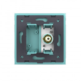 Розетка видео RCA "тюльпан" одинарная Livolo, 1 пост, цвет зеленый