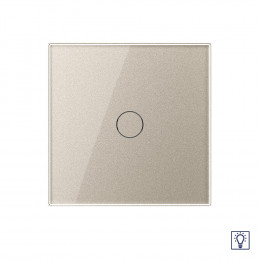 Одноклавишный сенсорный Адаптивный диммер Livolo, 1 пост, цвет шампань