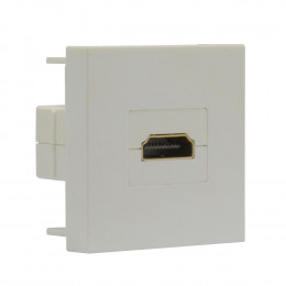 Розетка HDMI, 2мод., бел. (45х45мм), серия (тип) DEC DECF29W2