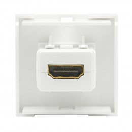 Розетка HDMI, 2мод., бел. (45х45мм), серия (тип) DEC DECF29W2