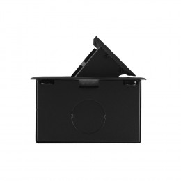 Розетка горизонтальная выдвижная 2 Euro 16A, 2 USB A с блоком 5В/2.1А, 2 RJ45 RocketSocket, проводка, цвет черный