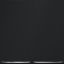 Проходной переключатель встраиваемый VOLTUM S70 двухклавишный с подсветкой (графит) VLS020407