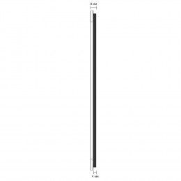 Панель вертикальная для трех сенсорных выключателей Livolo, 5 клавиш (1+2+2), цвет черный, стекло