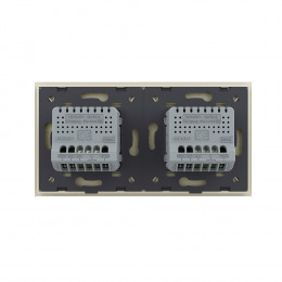 Сенсорный выключатель Livolo 2 клавиши (1-1), 2 поста, цвет жемчужный