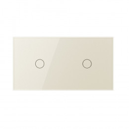 Сенсорный выключатель Livolo 2 клавиши (1-1), 2 поста, цвет жемчужный