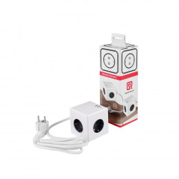 Удлинитель Cube Lite Extended 3 Euro 16A, 3 USB 2A+C с блоком 5В/3.1А, кабель 1,5м RocketSocket, цвет белый-серый