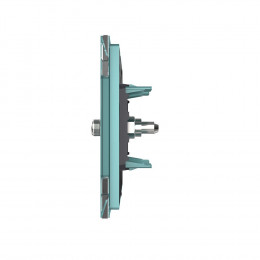 Розетка спутниковая двойная SAT Livolo, 1 пост, цвет зеленый