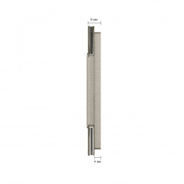 Панель для двух сенсорных выключателей и розетки Livolo, 4 клавиши (2+2), цвет шампань, стекло