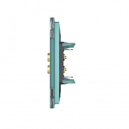 Розетка акустическая SOUND одинарная Livolo, 1 пост, цвет зеленый