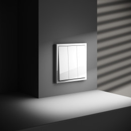 Выключатель встраиваемый VOLTUM S70 трехклавишный (белый глянцевый) VLS030101