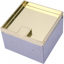 Лючок в пол 6 мод. (2 мод. 45х45 мм. + 2 мод. 22.5х45 мм.), латунь DFB6SBRLVL