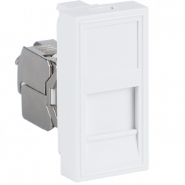 Розетка DEC RJ45 FTP кат.6, 1мод., бел. (22.5х45мм), серия (тип) DEC DECF12WF6