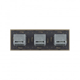 Сенсорный выключатель Livolo 3 клавиши (1-1-1), 3 поста, цвет шампань