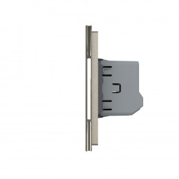 Сенсорный выключатель Livolo 3 клавиши (1-1-1), 3 поста, цвет шампань