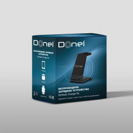 Беспроводная зарядка Donel 3в1: телефон, часы, наушники Wireless Charger BL