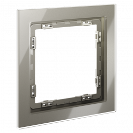 Рамка стеклянная VOLTUM S70 на 1 пост, (шелк, стекло) VLS110104