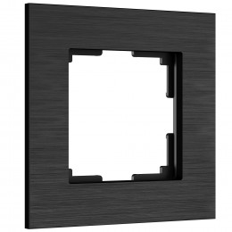 Рамка из металла на 1 пост АluMax черный алюминий