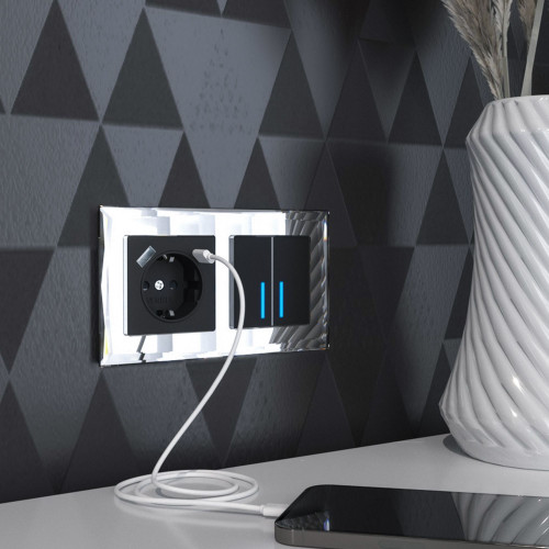 Купить Рамка из стекла на 2 поста Diamant зеркальный в rum24.ru фото: 4