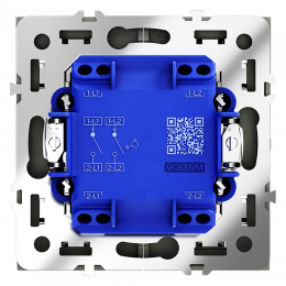 Выключатель с самовозвратом встраиваемый VOLTUM S70 двухклавишный (черный матовый) VLS020608