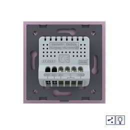 Одноклавишный проходной/перекрестный сенсорный диммер Livolo, 1 пост, цвет розовый