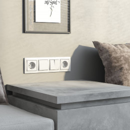 Рамка из поликарбоната на 4 поста Snabb Basic белый