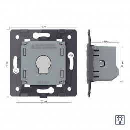 Одноклавишный сенсорный Адаптивный диммер Livolo (механизм) VL-FC1D1-2G