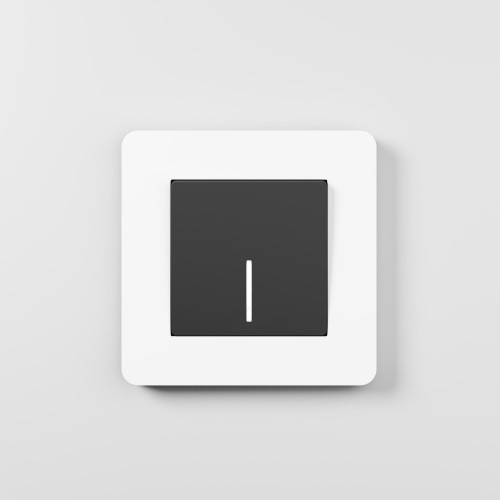 Купить Рамка из поликарбоната на 1 пост Split белый/черный, soft-touch в rum24.ru фото: 6