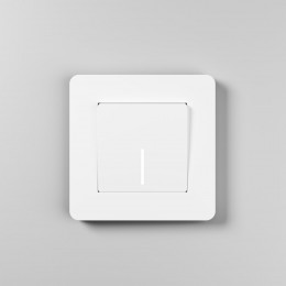 Рамка из поликарбоната на 1 пост Split белый/черный, soft-touch