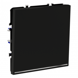 Выключатель встраиваемый VOLTUM S70 одноклавишный с подсветкой (черный матовый) VLS010208