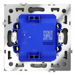 Выключатель встраиваемый VOLTUM S70 одноклавишный с подсветкой (черный матовый) VLS010208