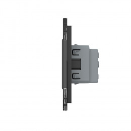 Розетка электрическая четыре поста 220В LIVOLO черная VL-C7C4EU-12