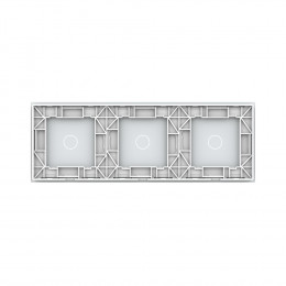 Панель для трех одноклавишных выключателей LIVOLO белая BB-C7-C1/C1/C1-11