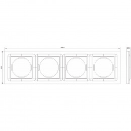Рамка 4-я, Wave сталь, серия A07 DEW21437