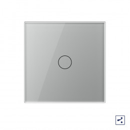 Одноклавишный проходной/перекрестный сенсорный выключатель Livolo, 1 пост, Серый VL-C701S-15