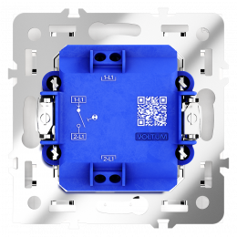 Выключатель встраиваемый VOLTUM S70 одноклавишный с подсветкой (кашемир) VLS010203