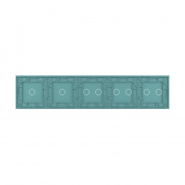 Панель для пяти сенсорных выключателей Livolo, 8 клавиш (2+2+2+1+1), цвет зеленый, стекло