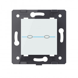 Выключатель LIVOLO Quadro 2 клавиши Белый (механизм)