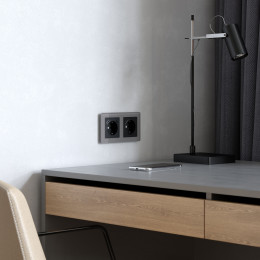 Рамка из акрила на 2 поста Acrylic графит