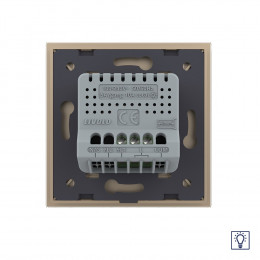 Одноклавишный сенсорный Адаптивный диммер Livolo, 1 пост, цвет золотой