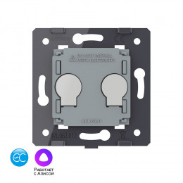 Двухклавишный умный сенсорный выключатель Livolo EC (механизм) VL-FC2Z2-2GSVM