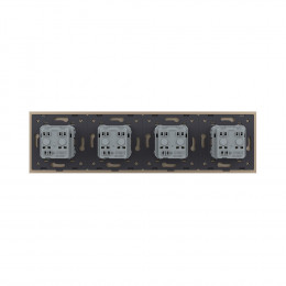 Розетка электрическая четыре поста 220В LIVOLO золотая VL-C7C4EU-13