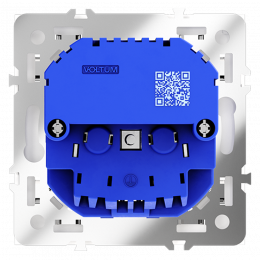 Розетка встраиваемая VOLTUM S70 с заземлением и защитными шторками, с USB, A+A, (белый матовый) VLS040402
