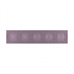 Панель для пяти сенсорных выключателей Livolo, 8 клавиш (2+2+2+1+1), цвет розовый, стекло