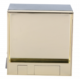 Лючок в пол 4 мод. (2 мод. 45х45 мм.) верт. установка, латунь DFB4SBRLVL