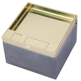 Лючок в пол 4 мод. (2 мод. 45х45 мм.) верт. установка, латунь DFB4SBRLVL