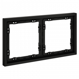 Рамка пластиковая VOLTUM S70 на 2 поста, (черный матовый) VLS100208