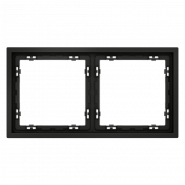 Рамка пластиковая VOLTUM S70 на 2 поста, (черный матовый) VLS100208