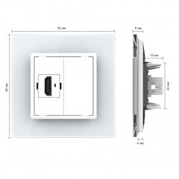 Розетка HDMI LIVOLO белая VL-C791HD-11