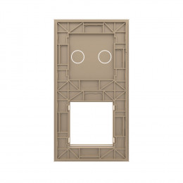 Панель вертикальная для сенсорного выключателя и розетки Livolo, 2 клавиши, цвет золотой, стекло